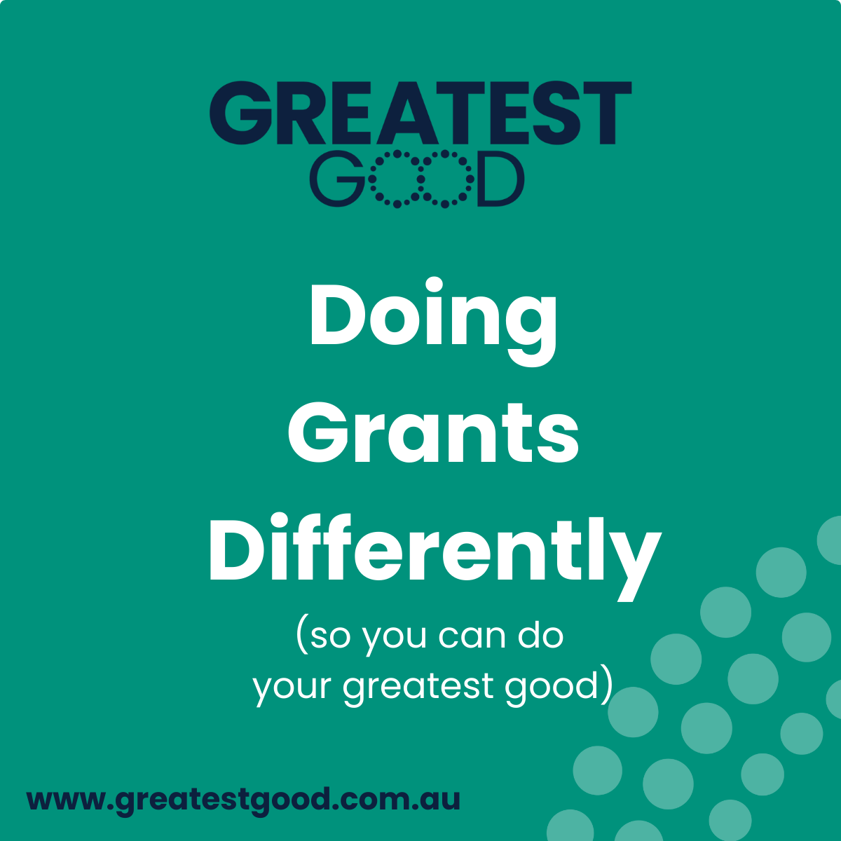 Doing Grants Differently