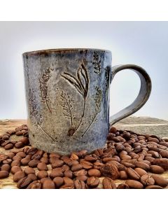 Life Interwoven Blue Pottery Handmade Mug