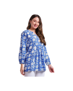 hiHandmade Cotton Top - Blue