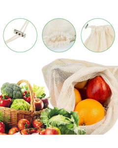 Good Sheet Organic Cotton Reusable Produce Bags x4