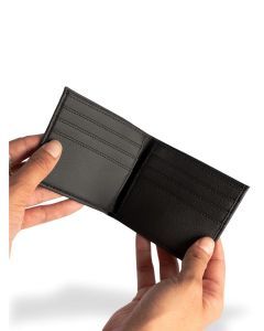 Texcoco Collective Aztec Mens Flip Wallet-Black open